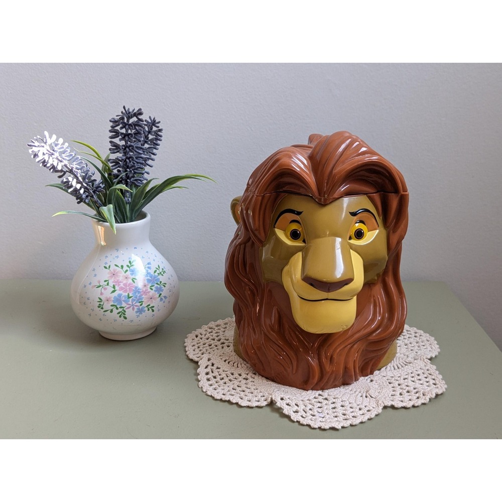 Vintage 1998 Disney On Ice Simba 3D Mug Flip Lid Lion King